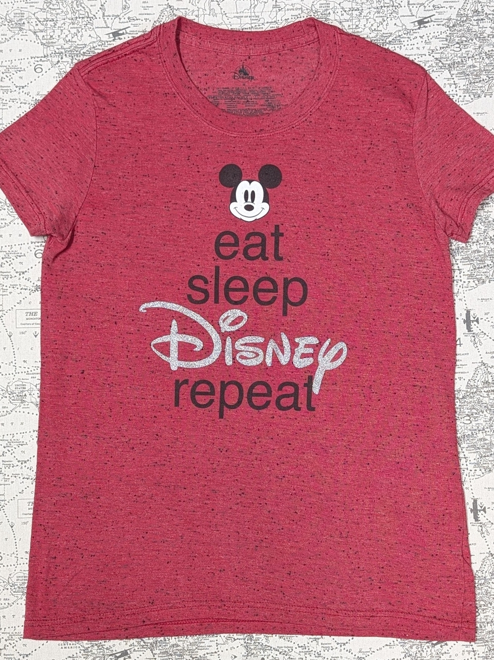 Disney Parks "Eat Sleep Disney Repeat" Mickey Mouse Graphic Tee Size Medium